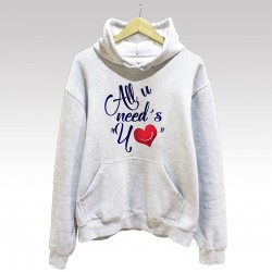 Sudadera "All u Need´s Yo" con Capucha